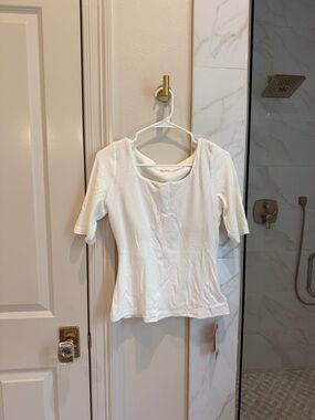 OGL White Short-Sleeve Scoop Neck Tee for Girls